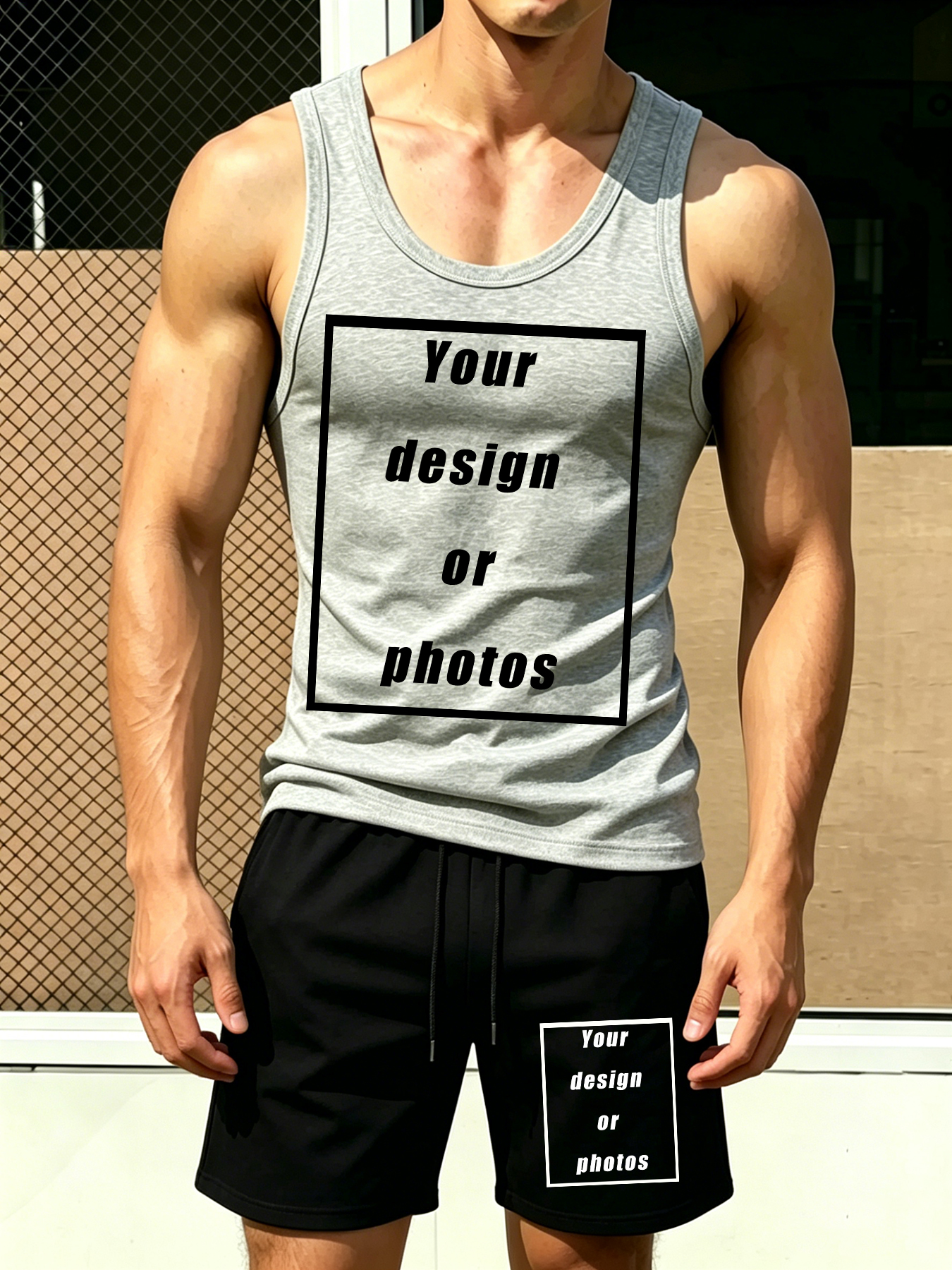 Men'S Fashion Clothing - Men's Sports Tank Top Set Shorts