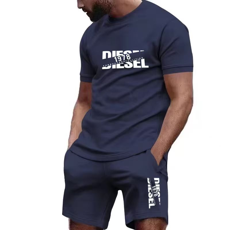 Men Fashion Upper - 2026 new summer men's T-shirt+shorts set