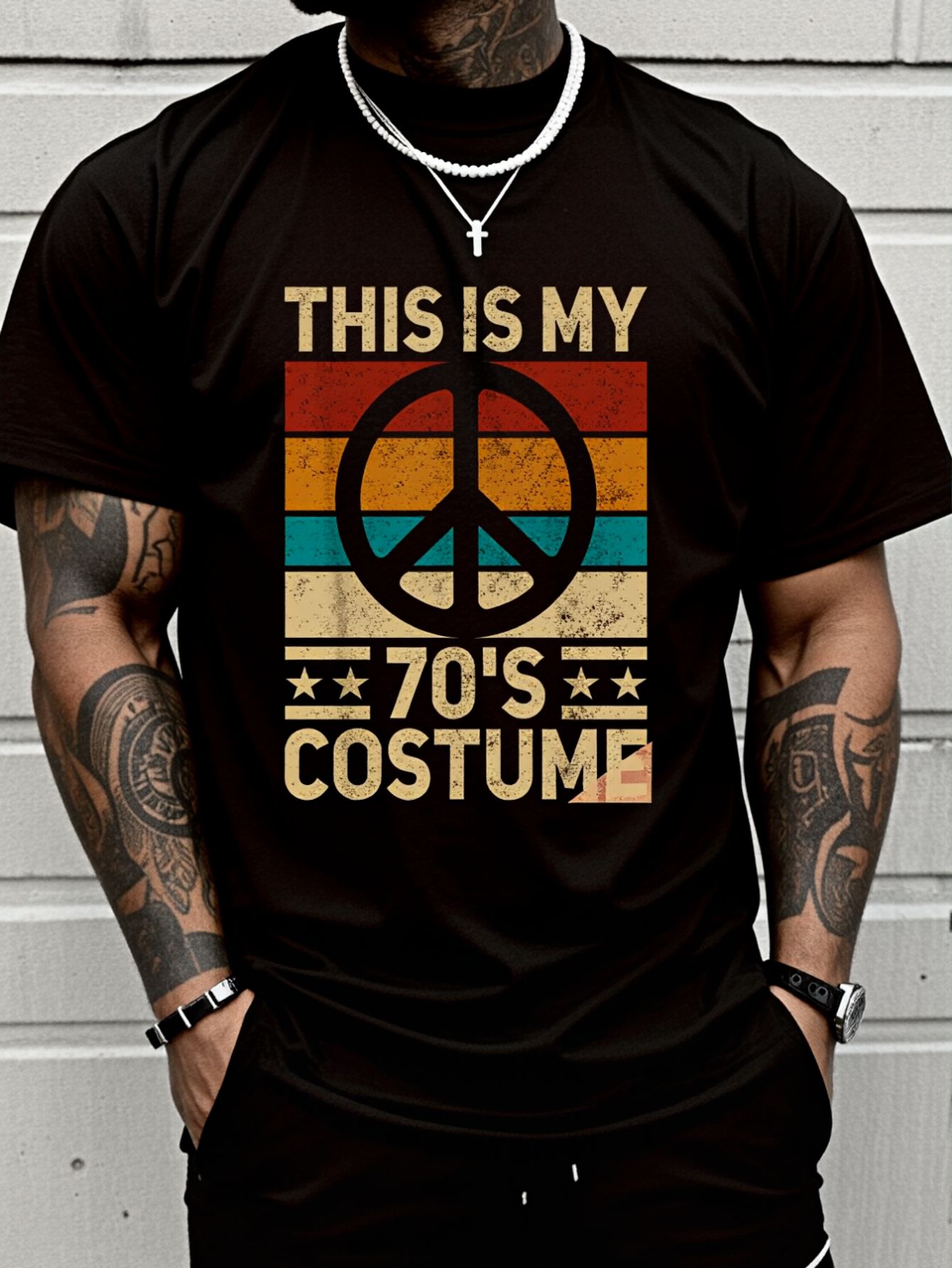 Men'S Fashion 70S - 100% Cotton My 70s Costume 70