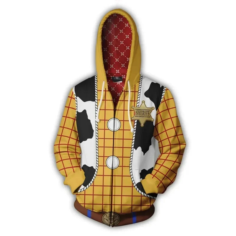 Trench Coat Men - Anime Woody 3D Print Hoodies Jacket