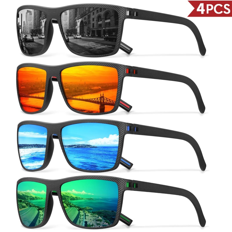 Men'S Fashion Glasses - 1/3/4pcs Men Women Popular Colorful Sunglasses