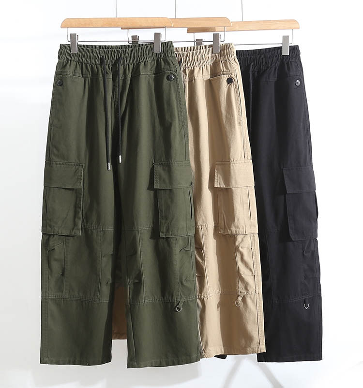 Men'S Fashion Khaki Pants - American Retro Pure Cotton Khaki Casual