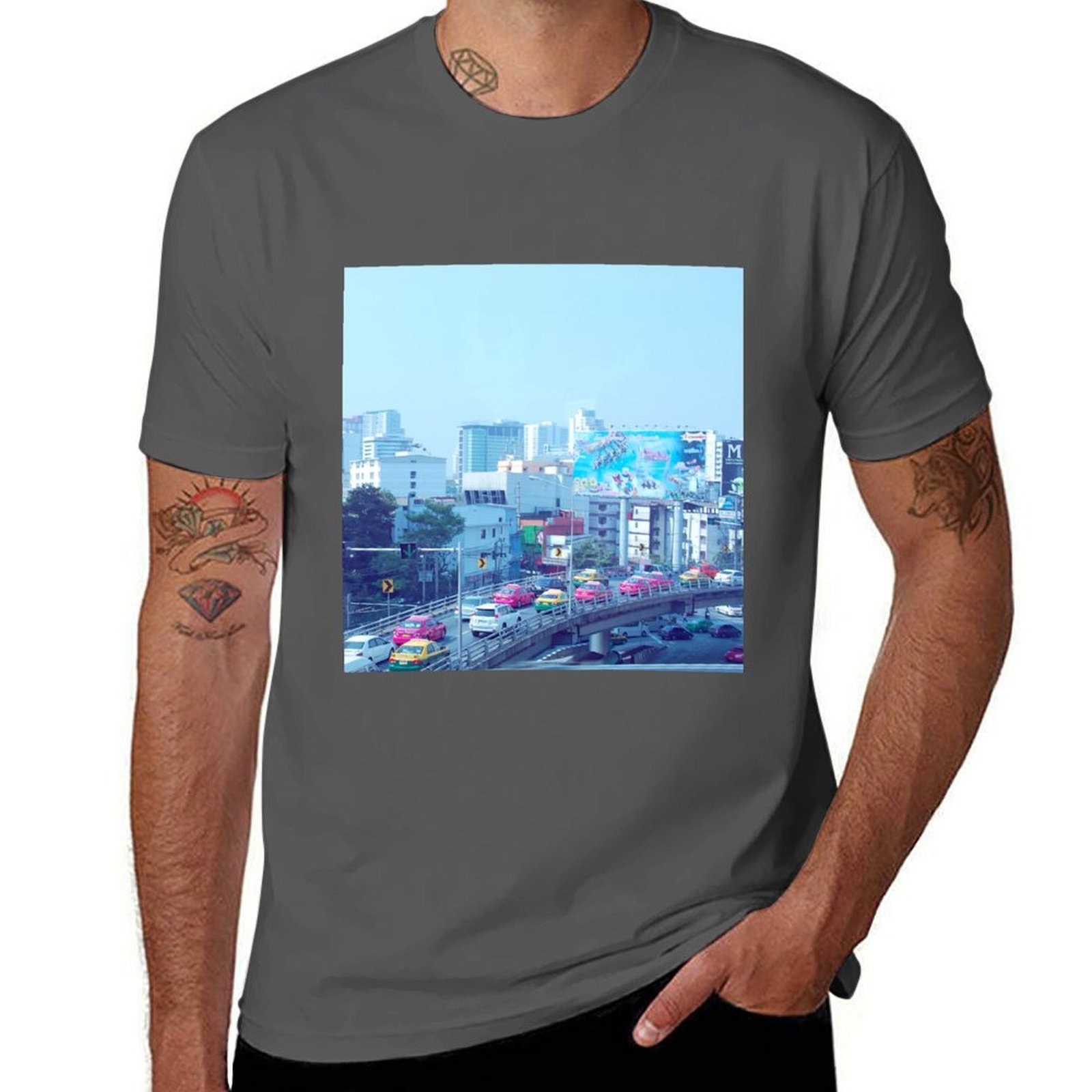 Mens Fashion Bangkok - in Bangkok Traffic T-Shirt Fashion Letter