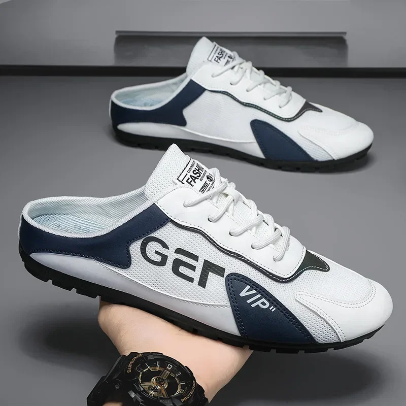 Mens Fashion Trainers - Men Slippers Trend Baotou Shoes for