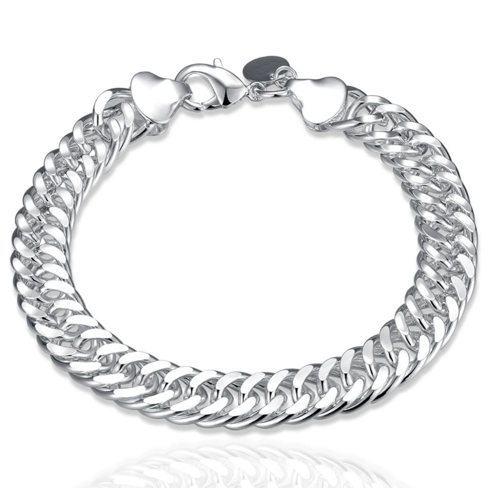 Men'S Fashion Jewelry Bracelets - Hot 925 Sterling Silver Cute Buckle