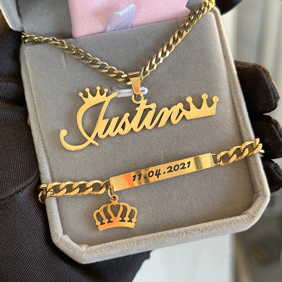 Men'S Fashion Jewelry Bracelets - Customized Name Necklace Bracelet Punk Jewelry