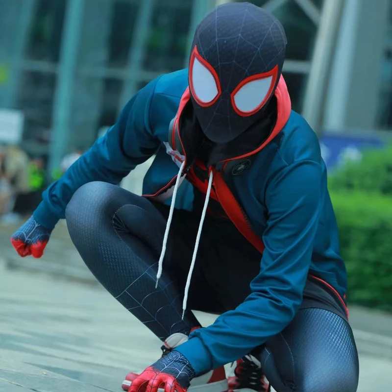 Trench Coat Men - Spiderman 3D Printing Zipper Jacket Anime