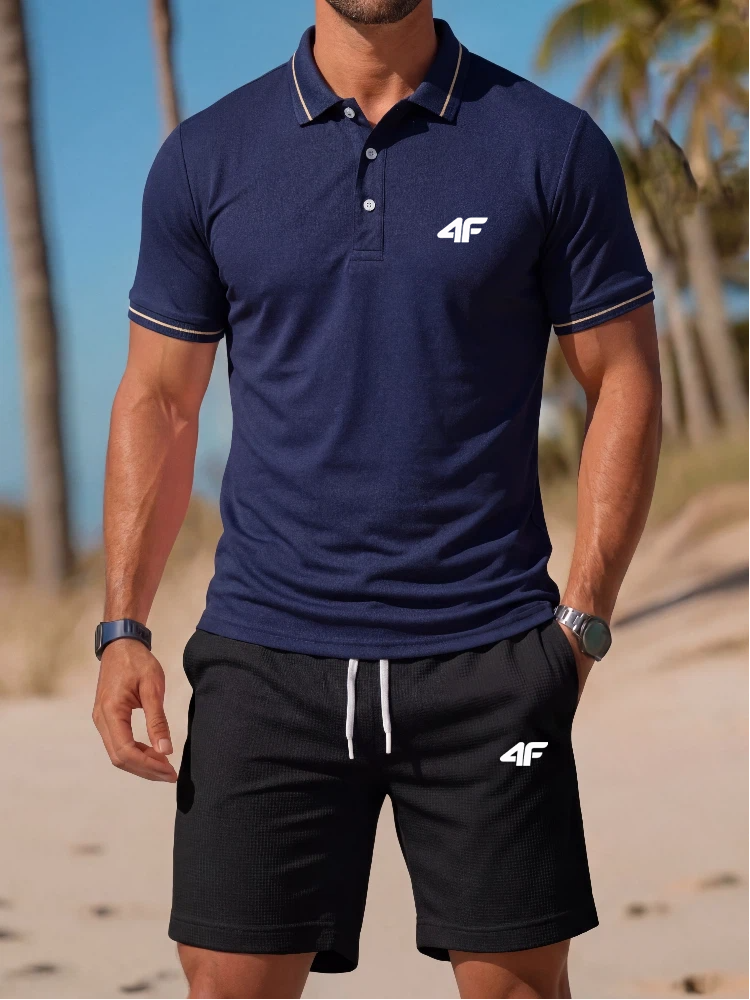 Men'S Fashion Polo - High end fashion printed polo shirt
