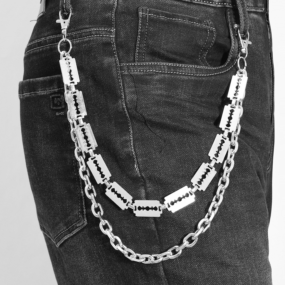 Jeans Pants Fashion Men - Punk Metal Chain Keychains for Men