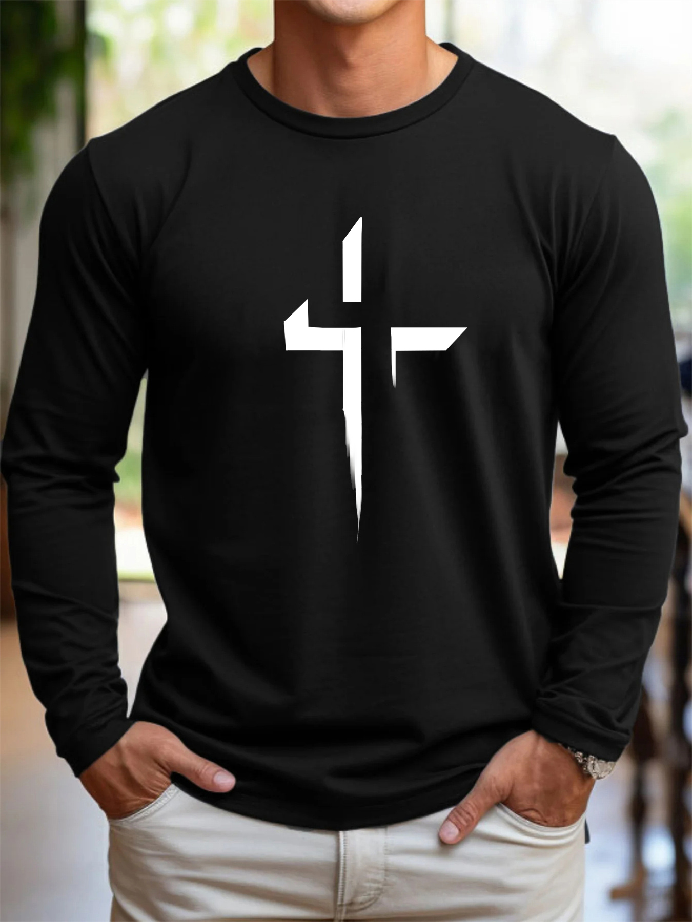 Men Fashion Upper - 100% pure cotton men's long sleeved