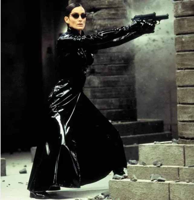 Movie Neo Trench Black Glossy  - Trench Coat Men recensie en prijs