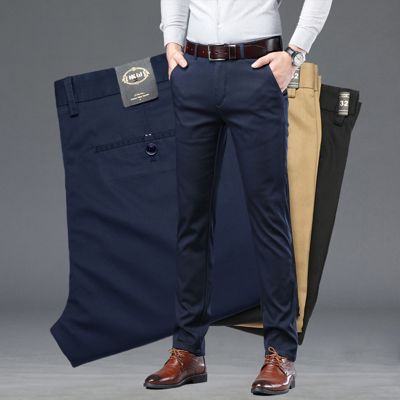 Summer Thin Men's Slim Suit Pa - Men'S Fashion Khaki Pants recensie en prijs