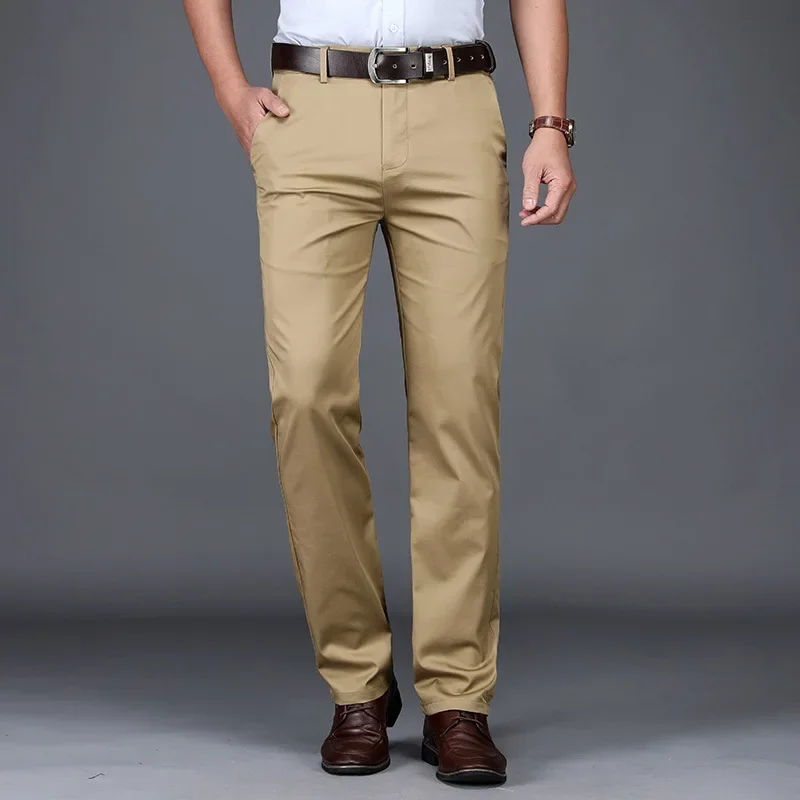 Summer Thin Men's Slim Suit Pa - Men'S Fashion Khaki Pants recensie en prijs