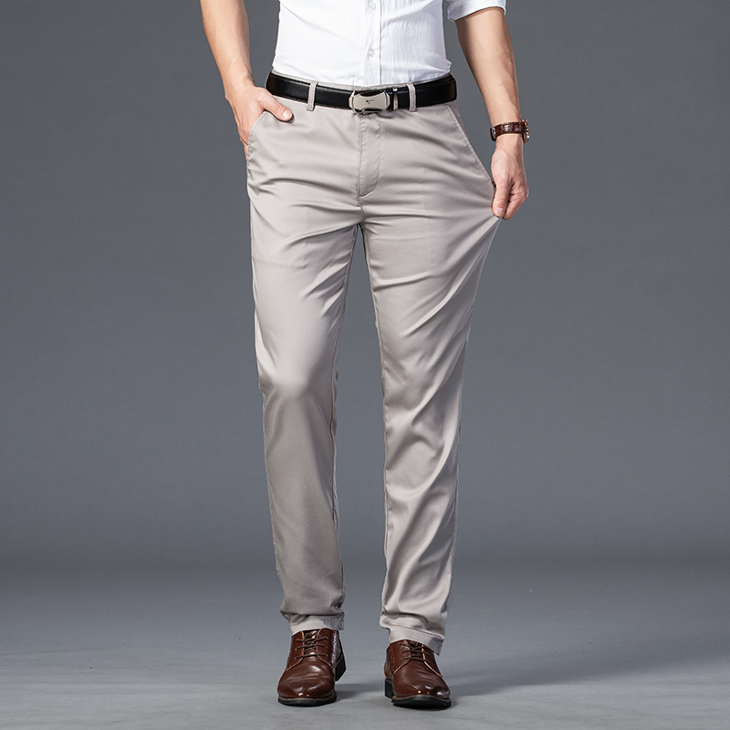 Summer Thin Men's Slim Suit Pa - Men'S Fashion Khaki Pants recensie en prijs