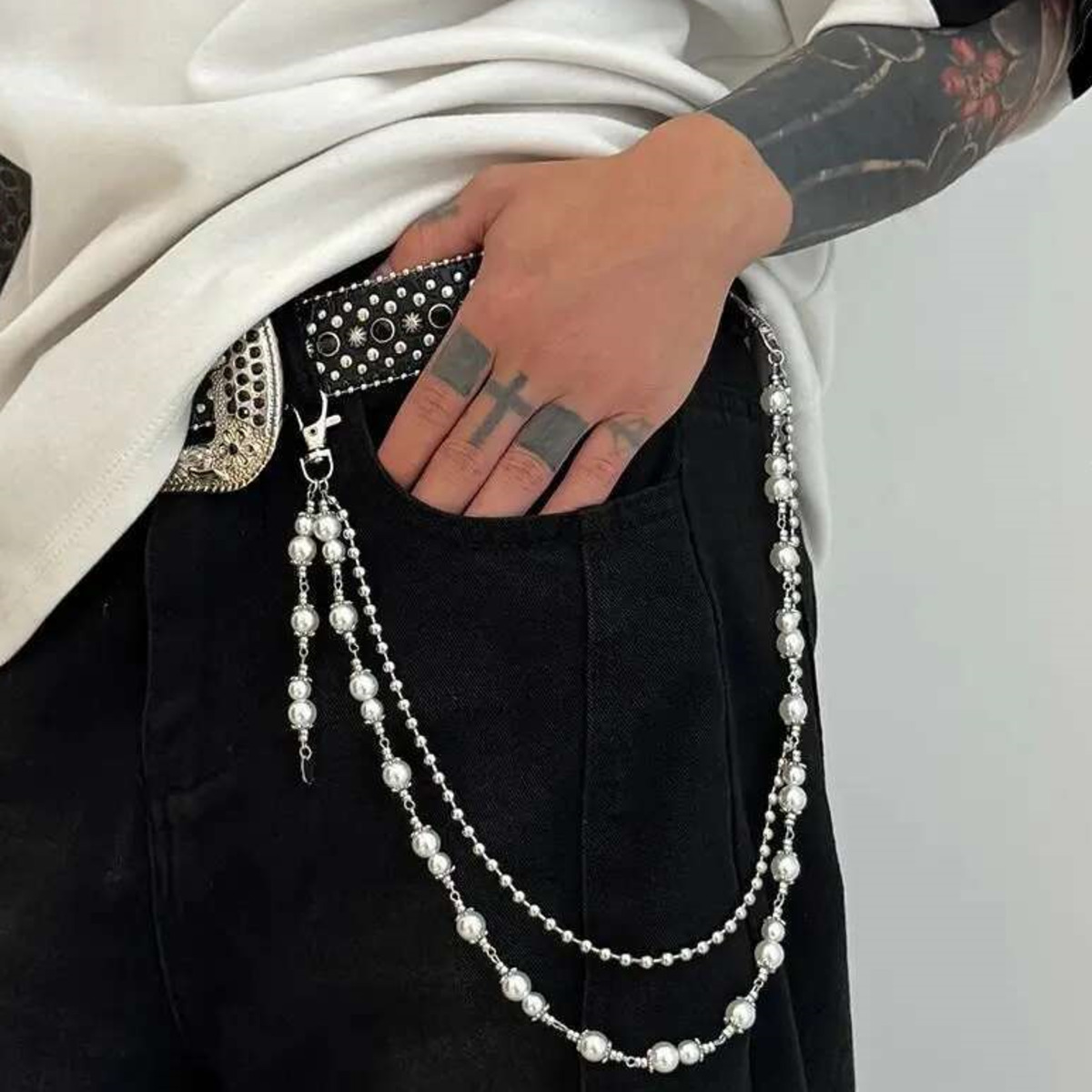 Salircon Punk Multilayer Imita - Jeans Pants Fashion Men recensie en prijs