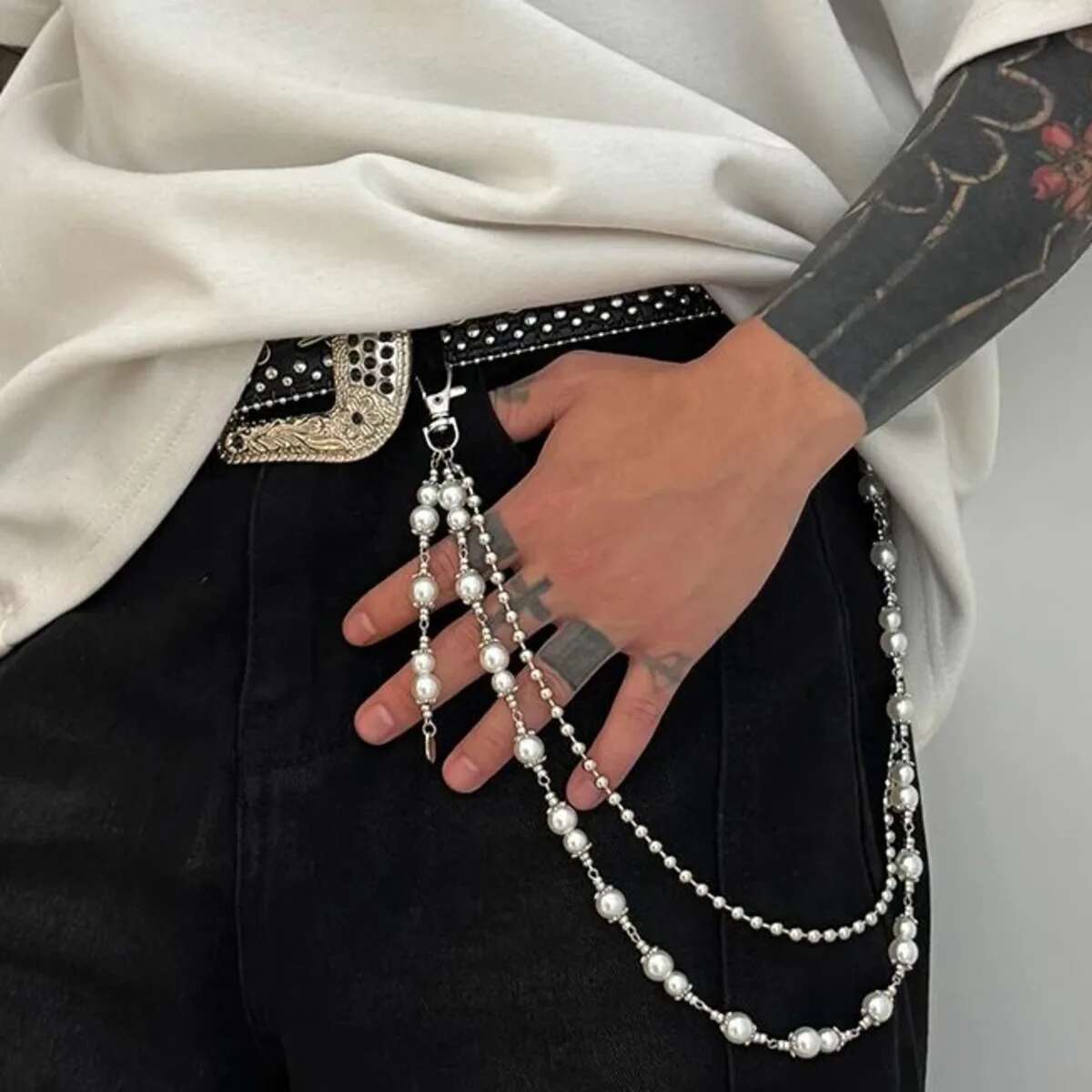 Salircon Punk Multilayer Imita - Jeans Pants Fashion Men recensie en prijs