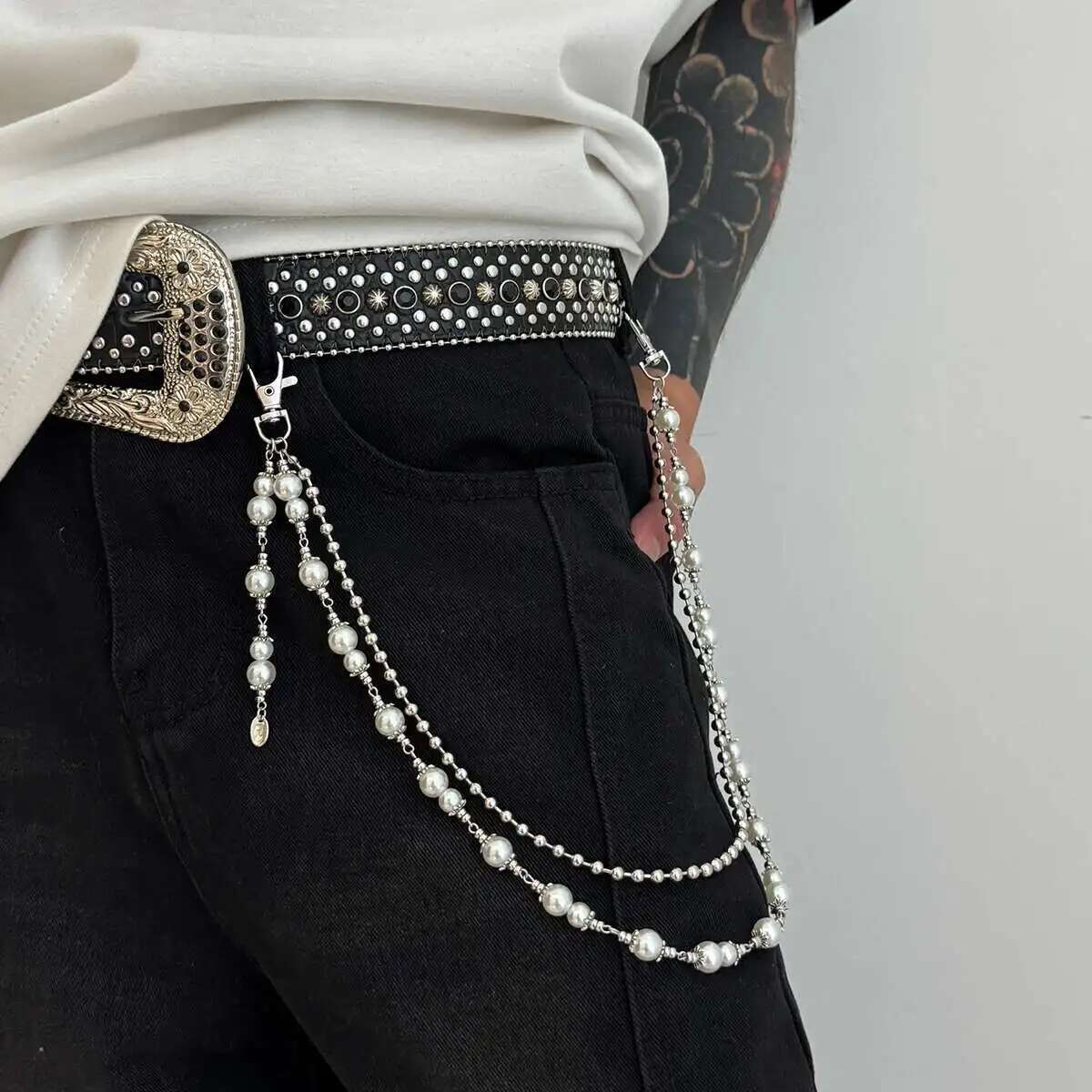 Salircon Punk Multilayer Imita - Jeans Pants Fashion Men recensie en prijs