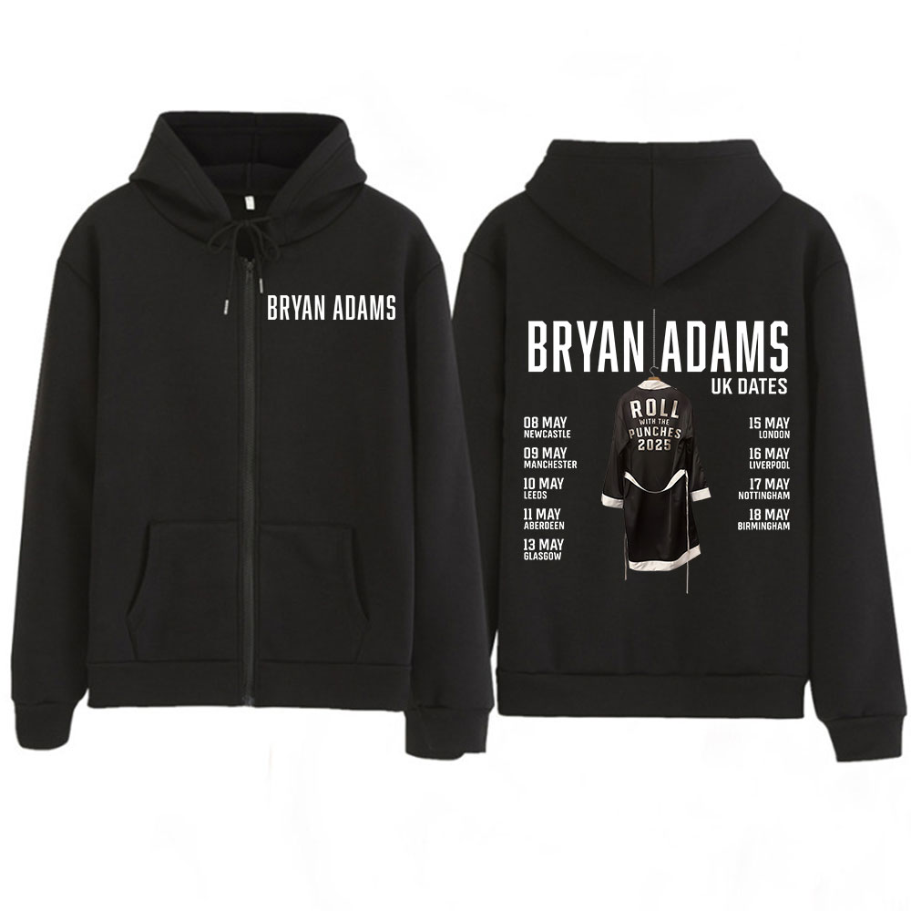 BRYAN ADAMS ROLL WITH THE PUNC - Mens Fashion Zip Up Hoodies recensie en prijs