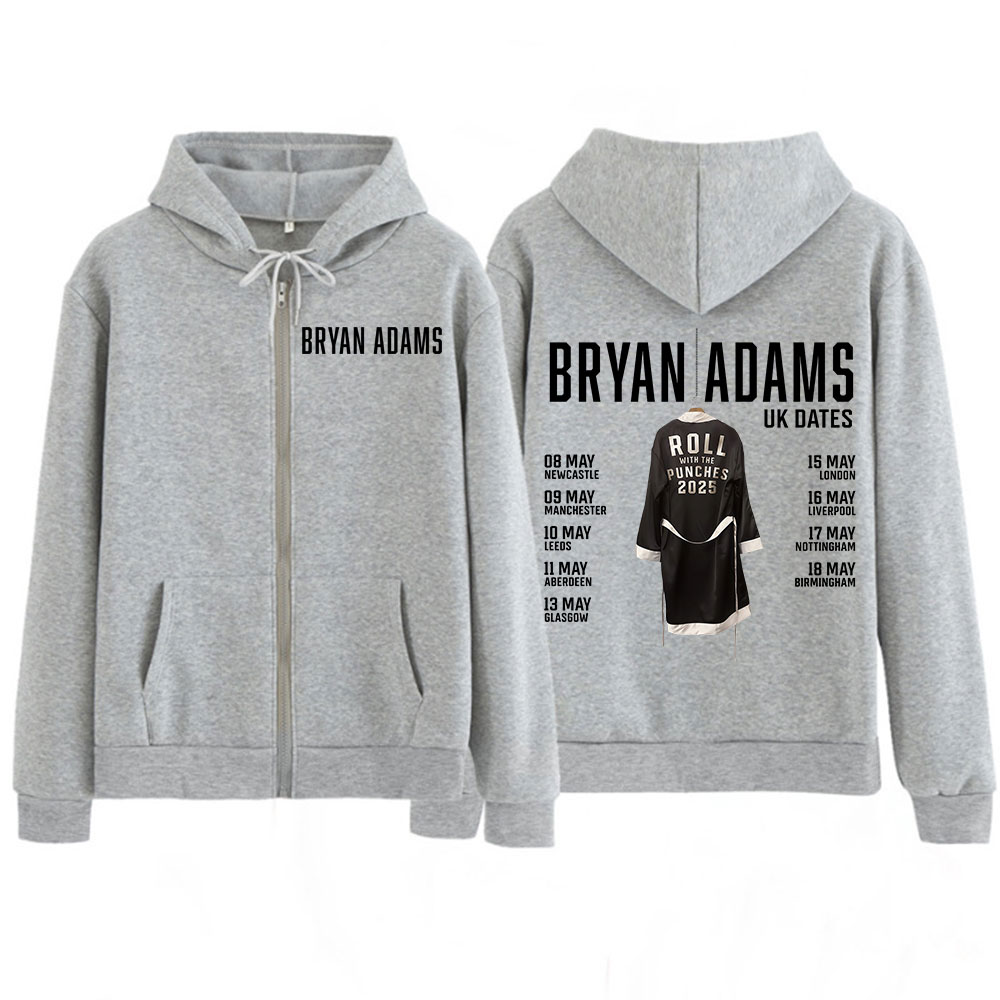 BRYAN ADAMS ROLL WITH THE PUNC - Mens Fashion Zip Up Hoodies recensie en prijs