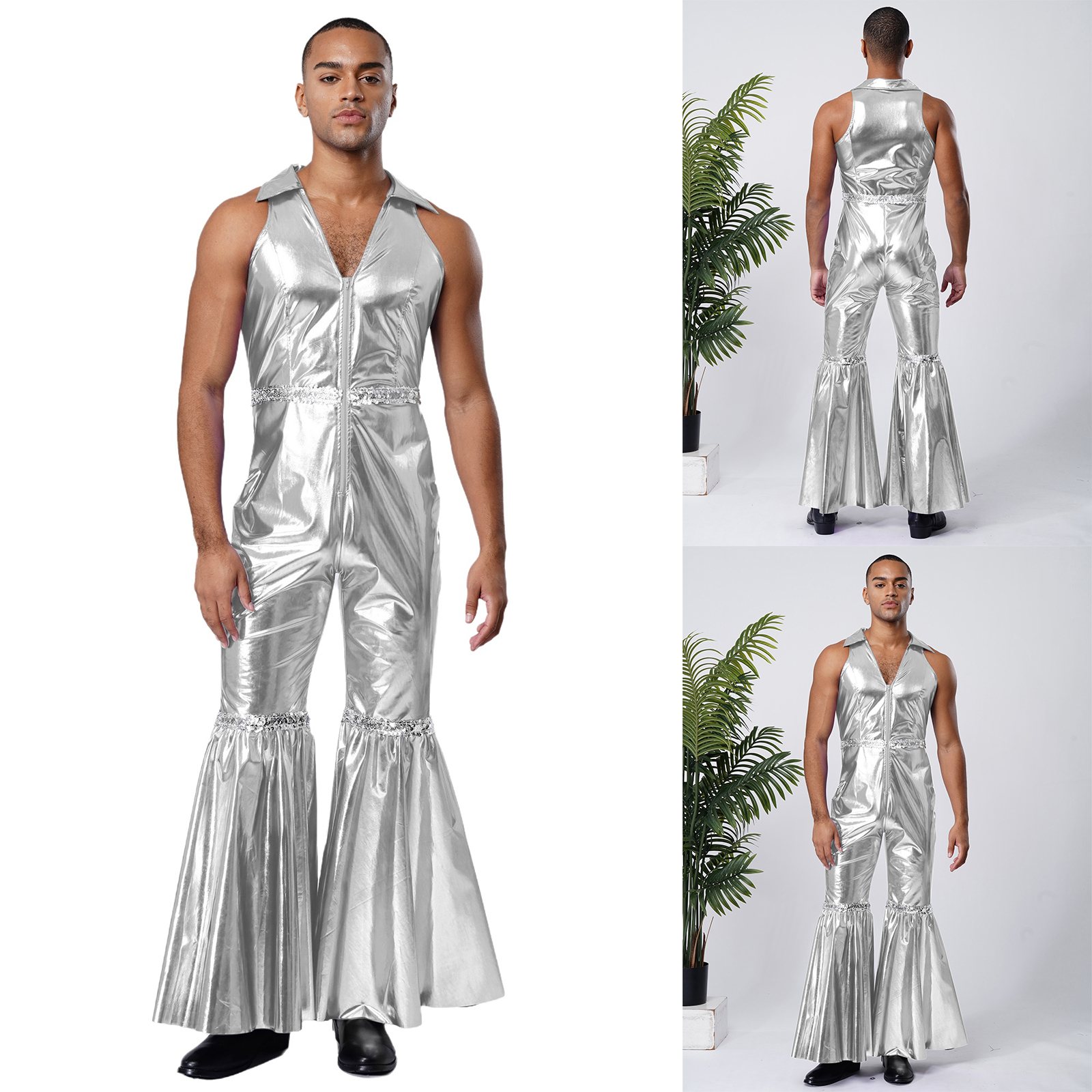 Men Fashion Shiny 70s Disco Wa - Men'S Fashion 70S recensie en prijs