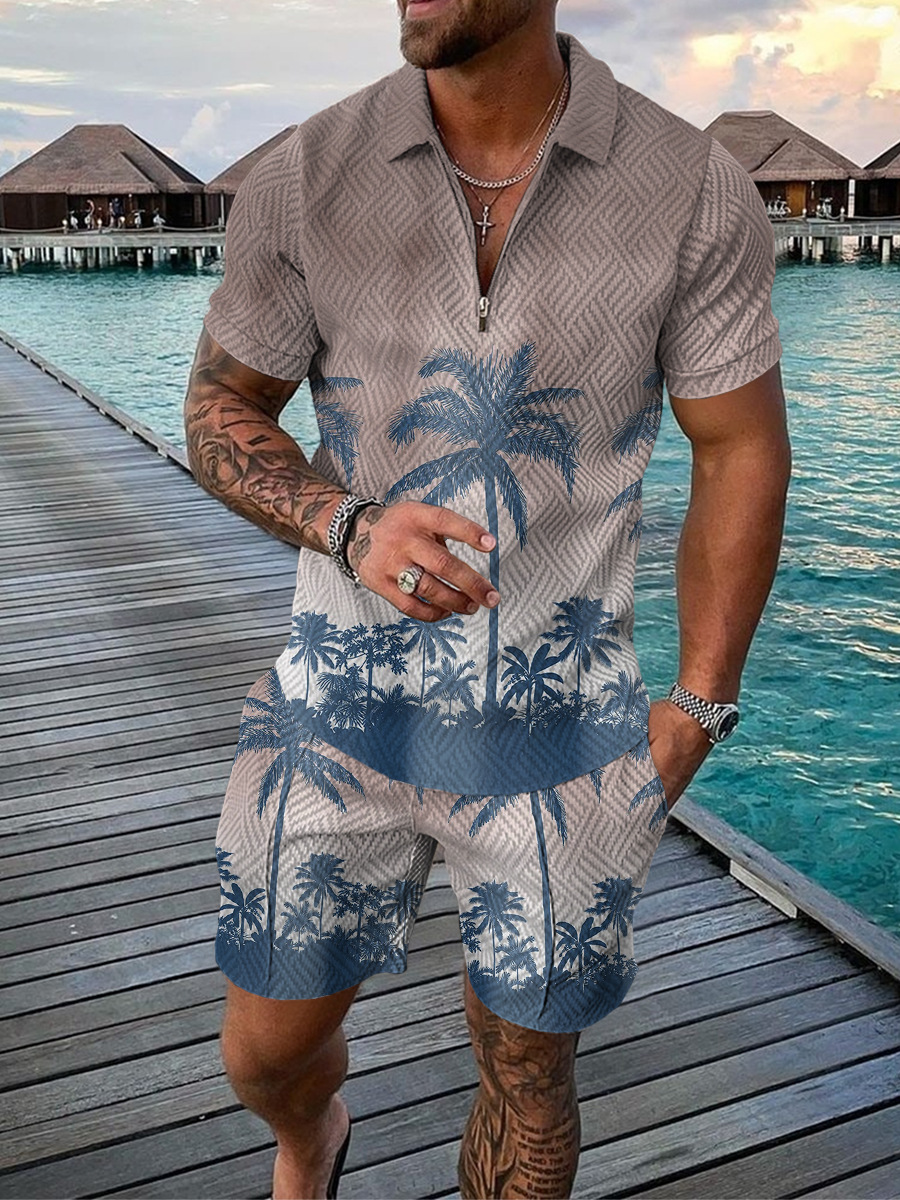 Hawaiian Coconut Tree Print Me - Men'S Fashion Polo recensie en prijs