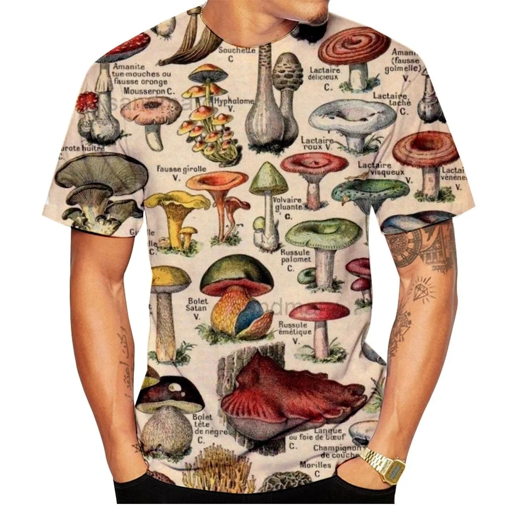 Men T-shirt Retro Mushroom Tee - Men'S Fashion Oversized T Shirt recensie en prijs