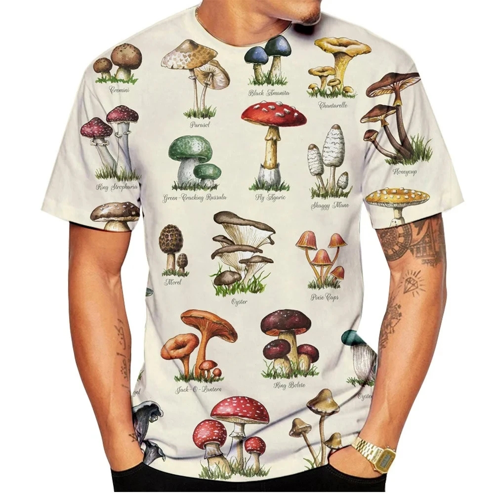 Men T-shirt Retro Mushroom Tee - Men'S Fashion Oversized T Shirt recensie en prijs