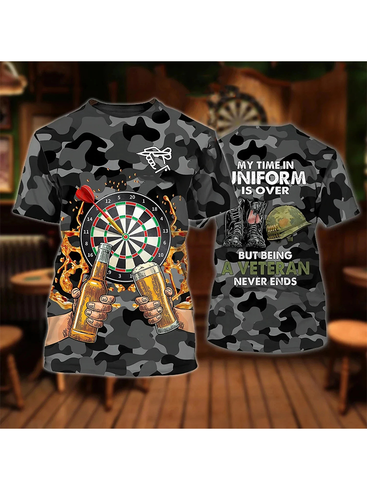 New Men's Dart Turntable 3D Pr - Men'S Fashion Oversized T Shirt recensie en prijs