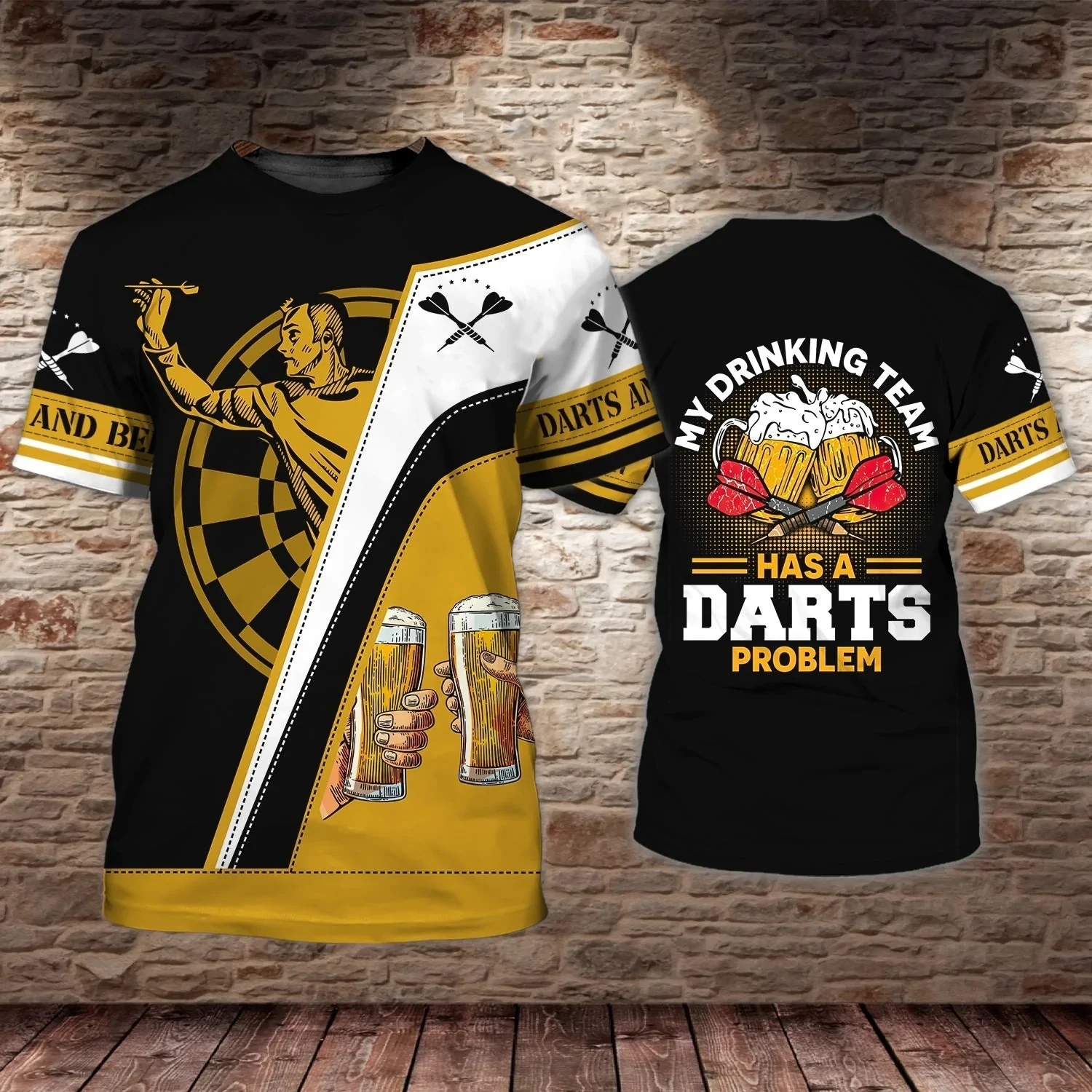 New Men's Dart Turntable 3D Pr - Men'S Fashion Oversized T Shirt recensie en prijs
