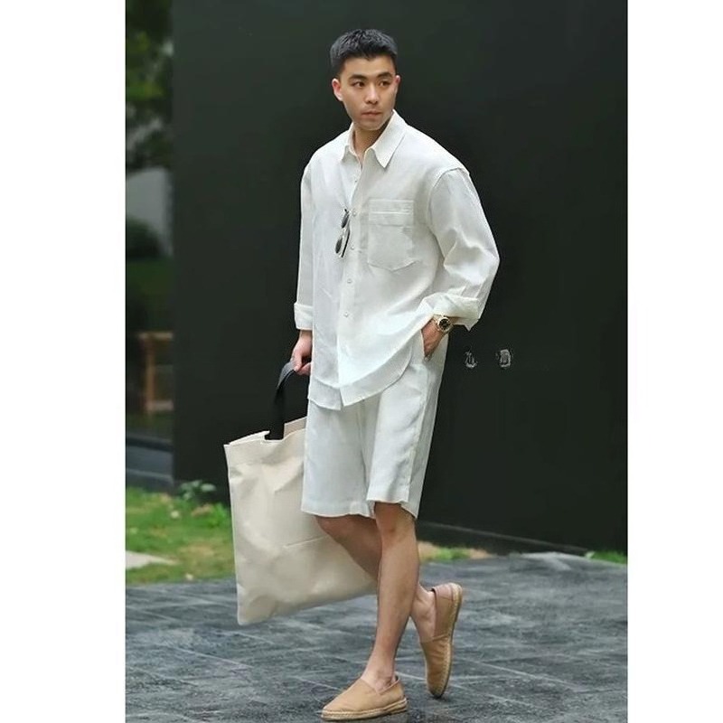 Summer Casual Set Lyocell Line - Mens Fashion Suits recensie en prijs