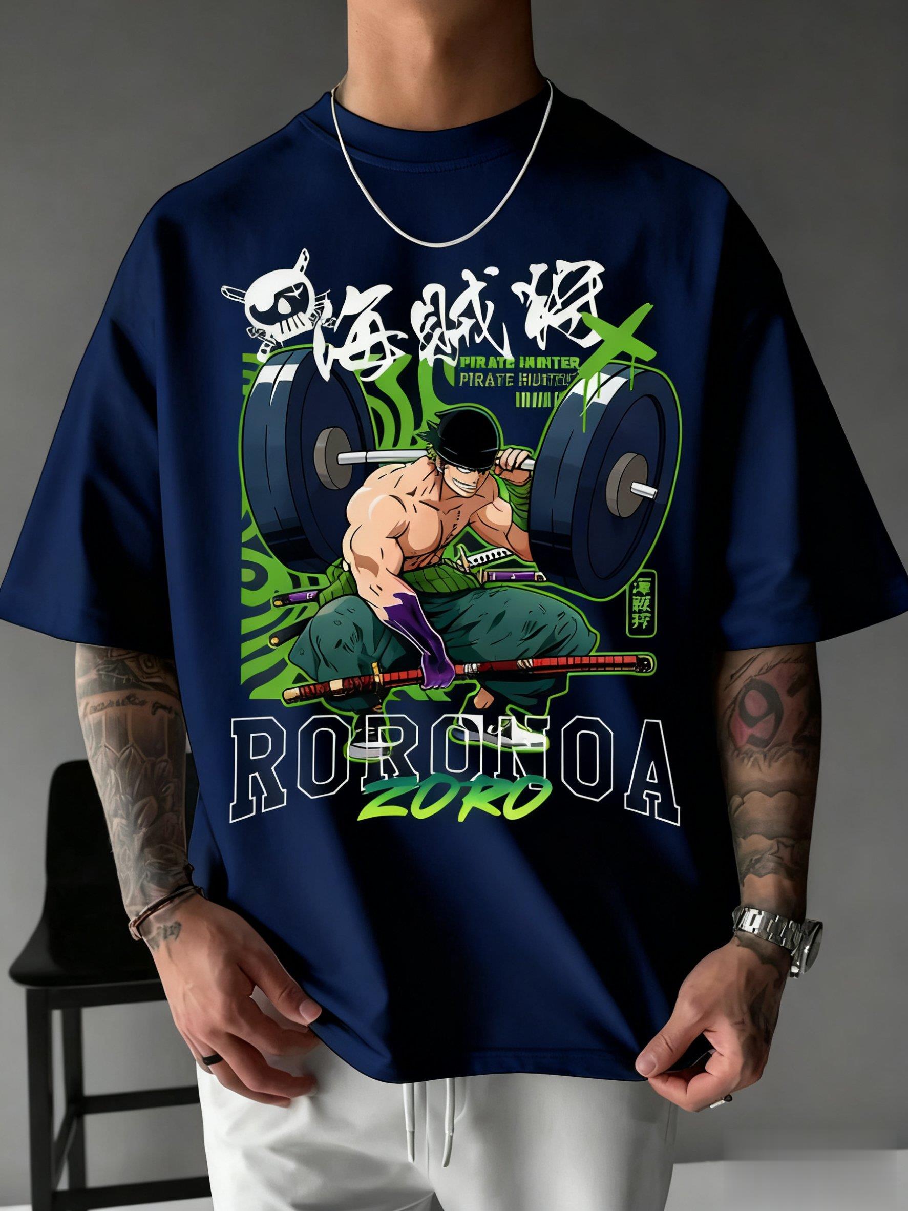 One Piece Zoro Anime Print T S - Men'S Fashion Oversized T Shirt recensie en prijs