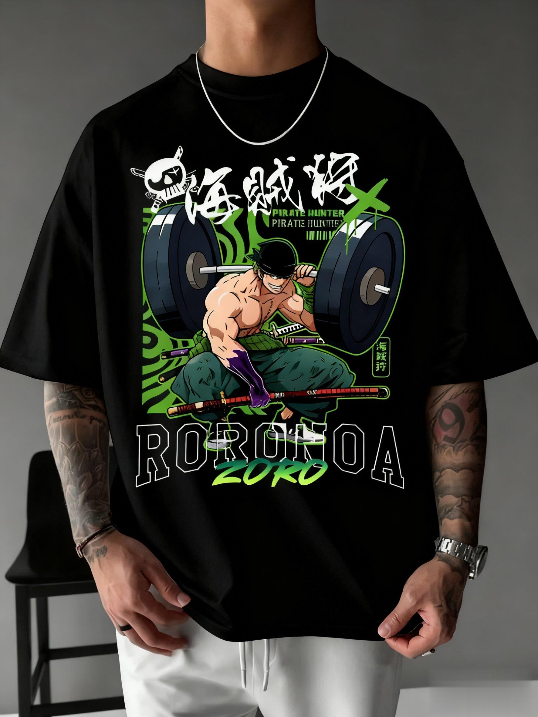 One Piece Zoro Anime Print T S - Men'S Fashion Oversized T Shirt recensie en prijs