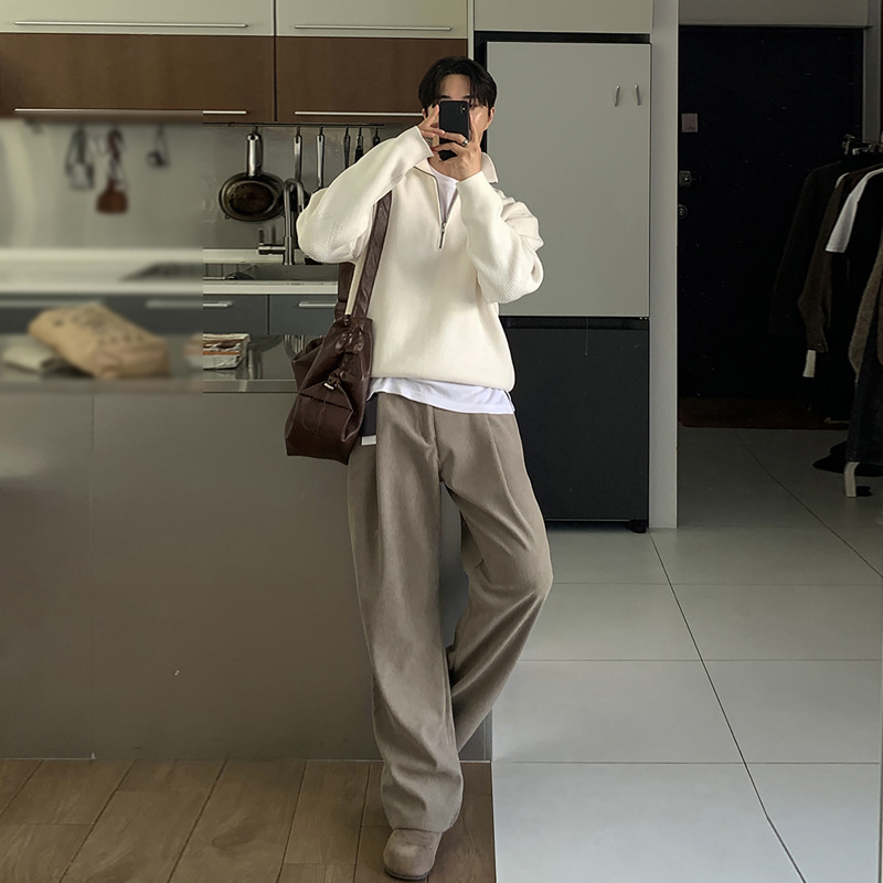 Spring Men's Dark Khaki Solid  - Men'S Fashion Khaki Pants recensie en prijs