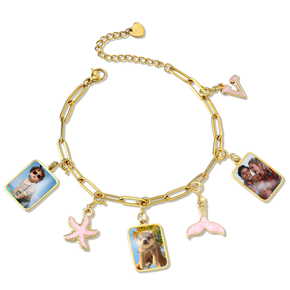 Customized Photo Letter Flag P - Men'S Fashion Jewelry Bracelets recensie en prijs