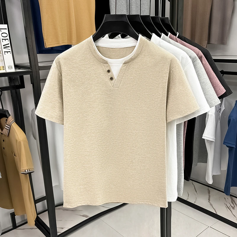 Men's Minimalist Henley Neck T - Men Fashion Upper recensie en prijs