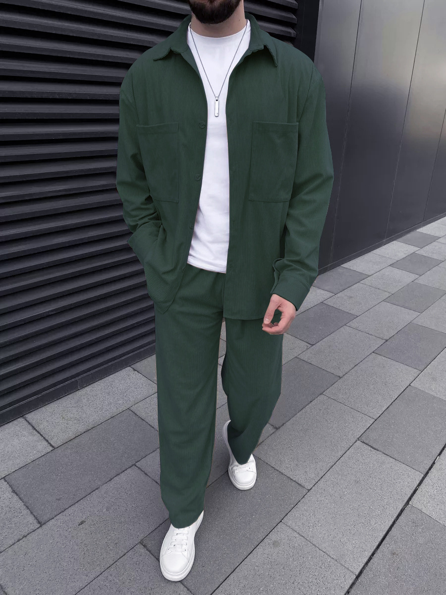 Men's corduroy two-piece outfi - Men Fashion Upper recensie en prijs