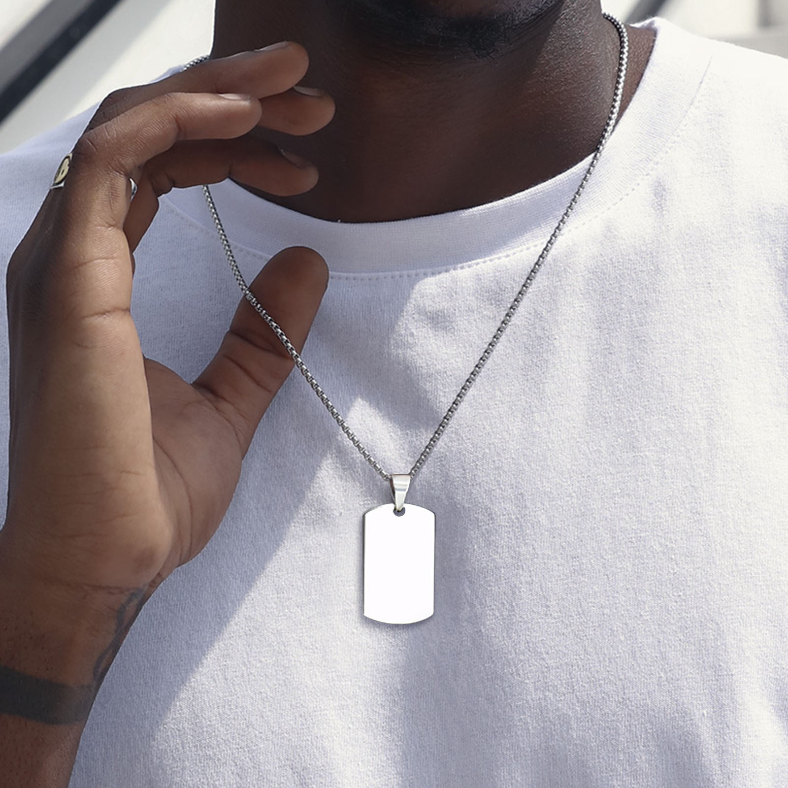 Men Dog Tag Urn Necklace,Stain - Mens Fashion In The 50S recensie en prijs