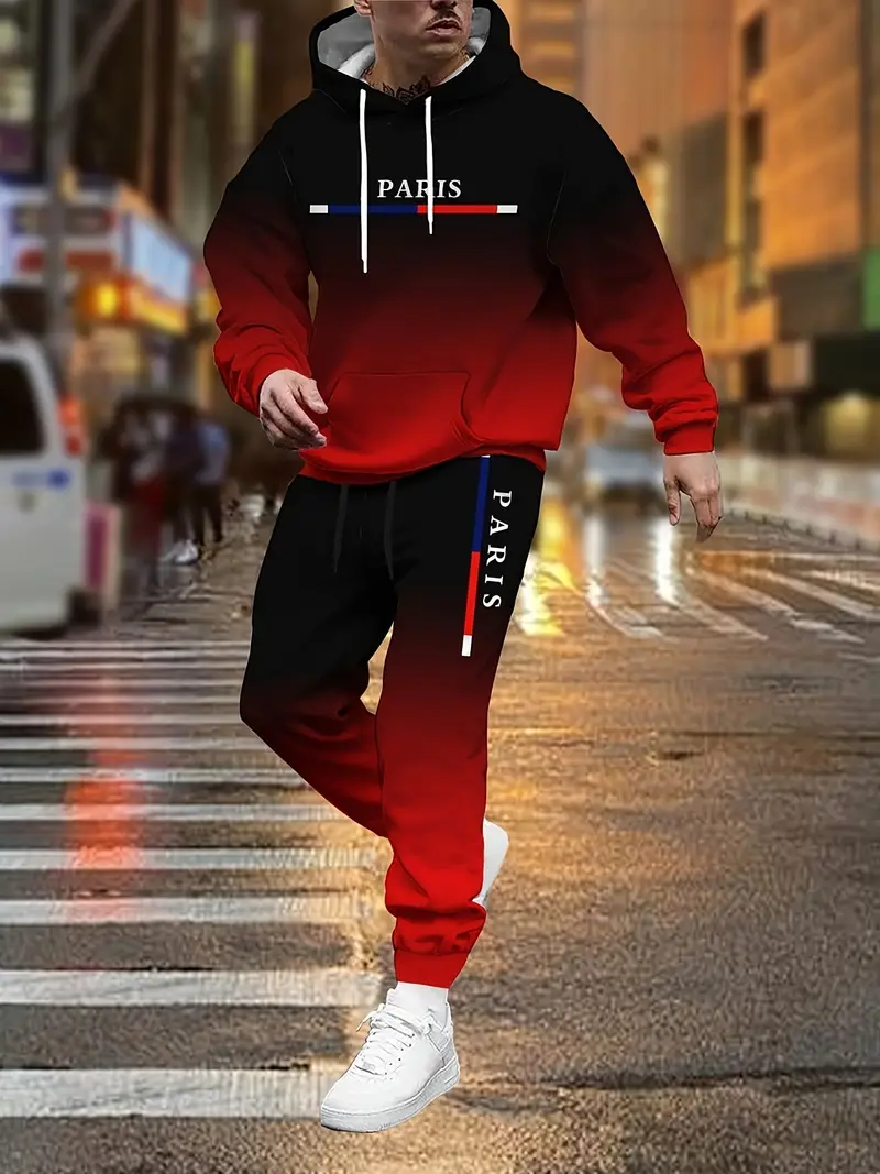 Gradient Color Paris Tracksuit - Paris Men'S Fashion recensie en prijs