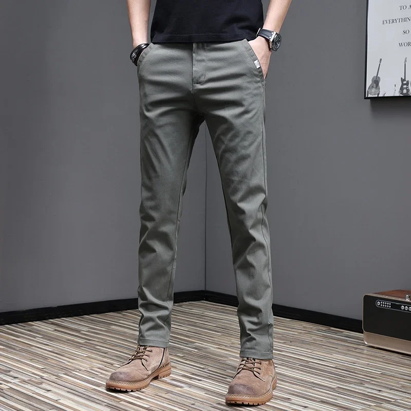 97.8% Cotton 2025 Spring Autum - Men'S Fashion Khaki Pants recensie en prijs