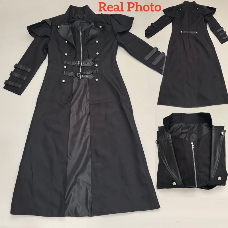 Men's Steampunk Gothic Long Tr - Trench Coat Men recensie en prijs