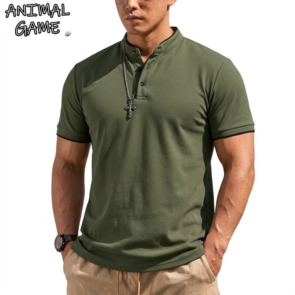 Summer Short Sleeve Henley Shi - Men Fashion Upper recensie en prijs