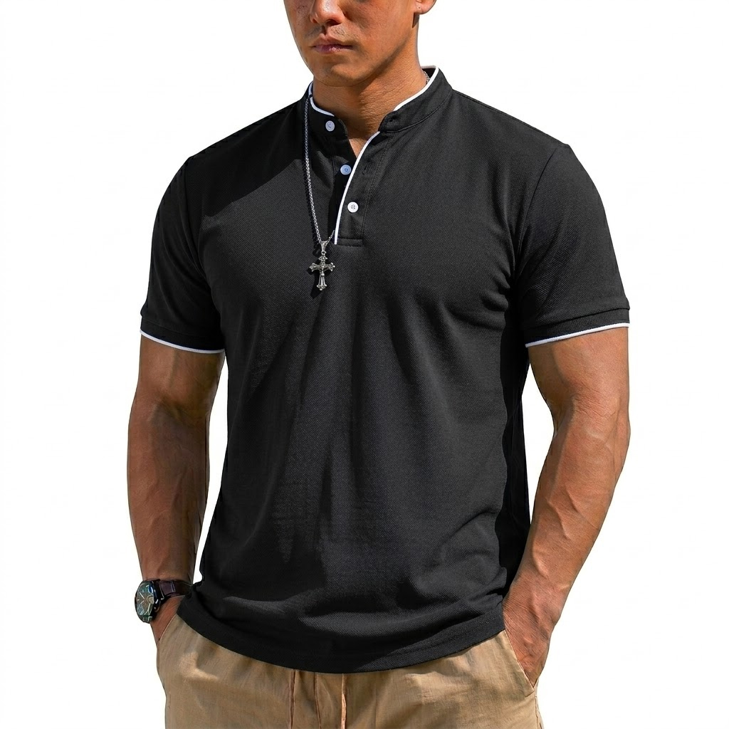 Summer Short Sleeve Henley Shi - Men Fashion Upper recensie en prijs