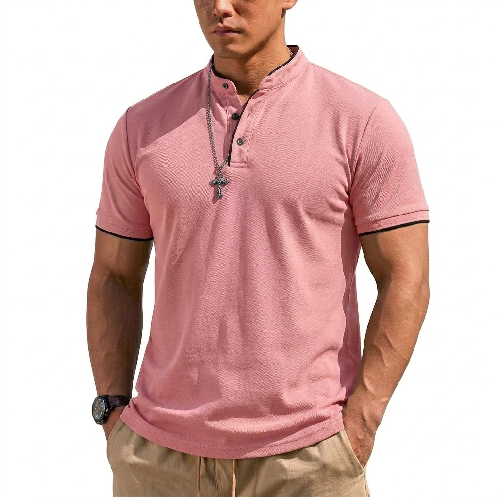 Summer Short Sleeve Henley Shi - Men Fashion Upper recensie en prijs
