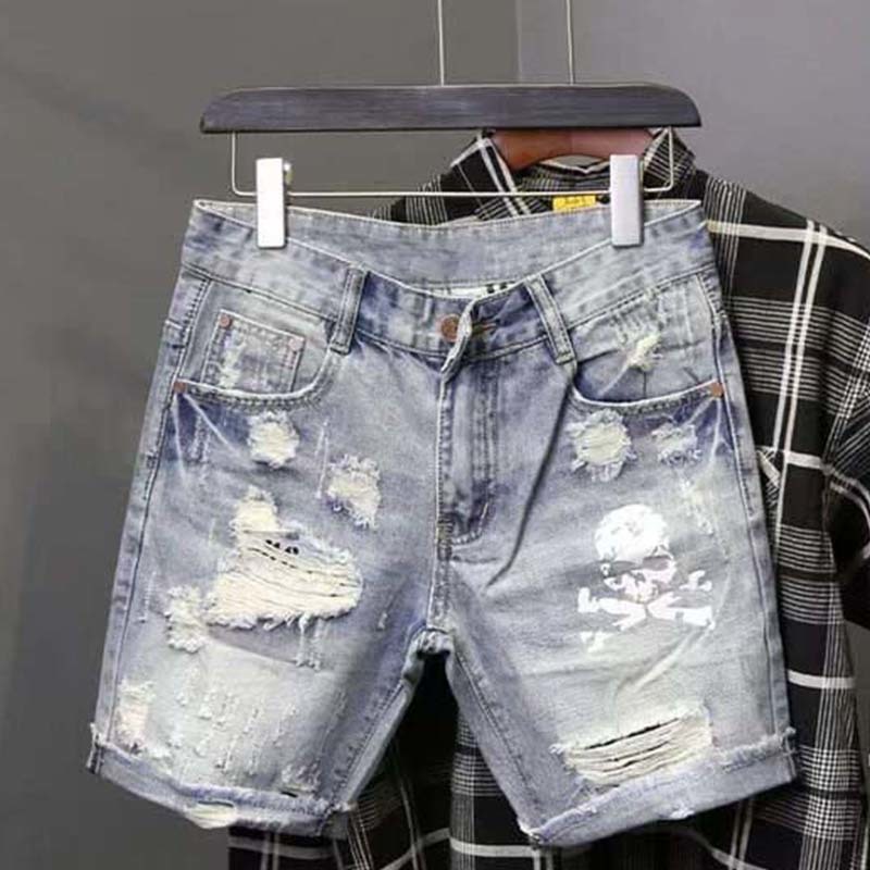 Summer Men's Worn Bead Hole Be - Jeans Pants Fashion Men recensie en prijs
