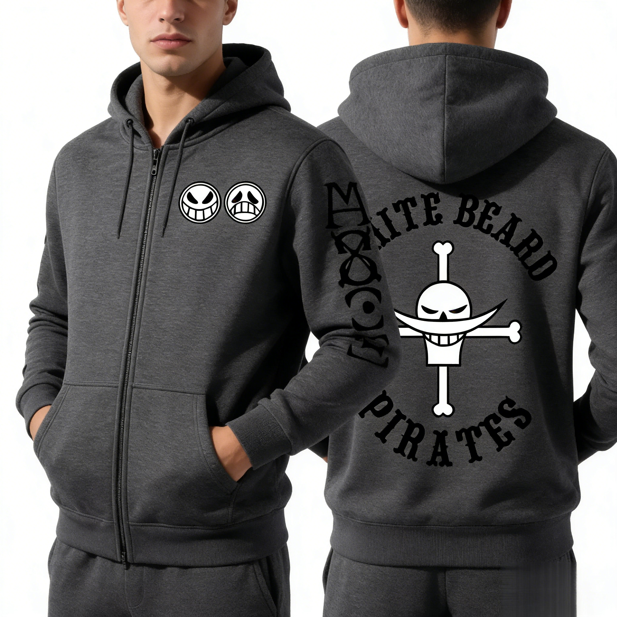 Unisex One Piece Skull Graphic - Mens Fashion Zip Up Hoodies recensie en prijs