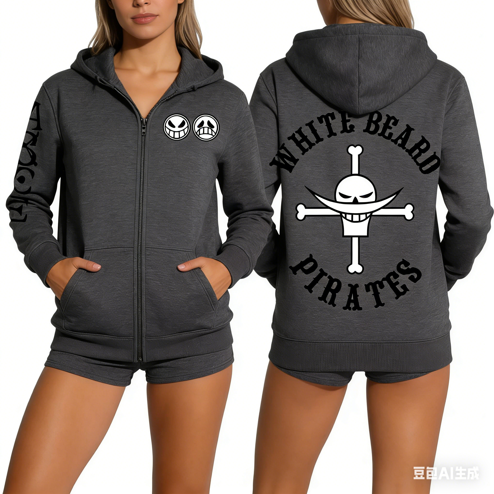 Unisex One Piece Skull Graphic - Mens Fashion Zip Up Hoodies recensie en prijs